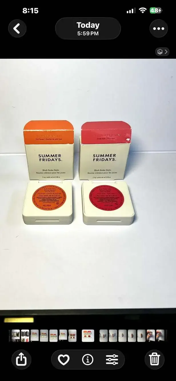 2 Summer Fridays Blush Butter Balm Duo in Pink Sunset and Sweet Rosé